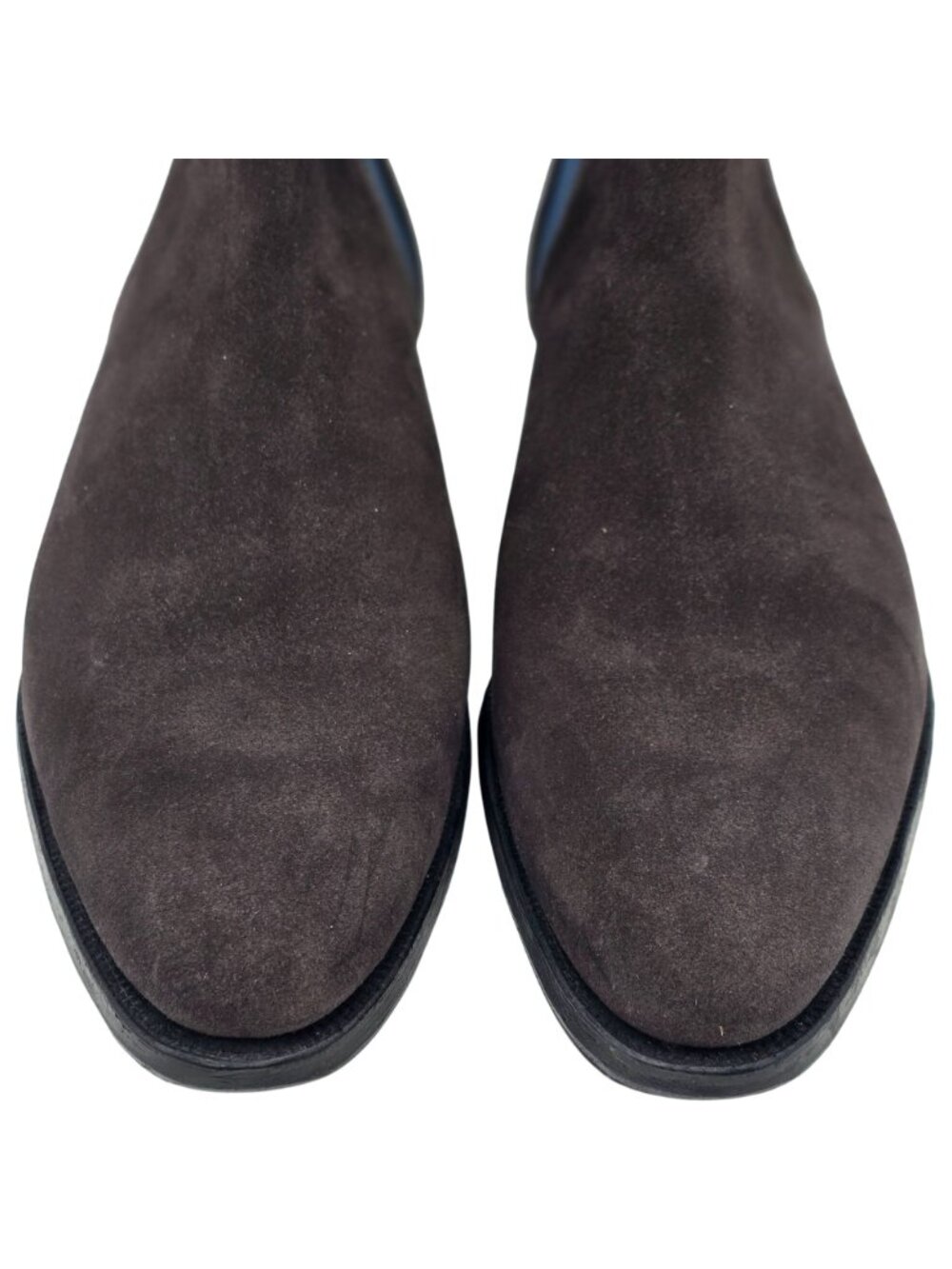Crockett and Jones Mens Size 10 England Brown Navy Suede Chelsea Boots Shoes 9UK - Picture 11 of 13